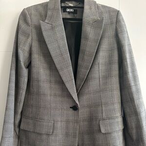 DKNY Gray Plaid Women's Blazer